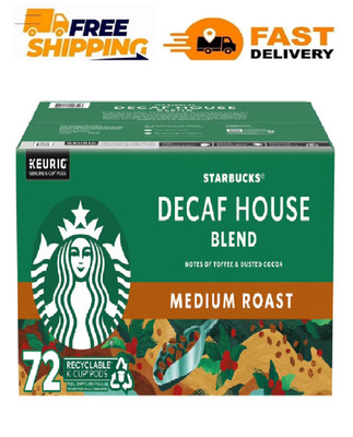 Starbucks Decaf House Blend Medium Roast K-Cup Coffee Pods, 72 ct.