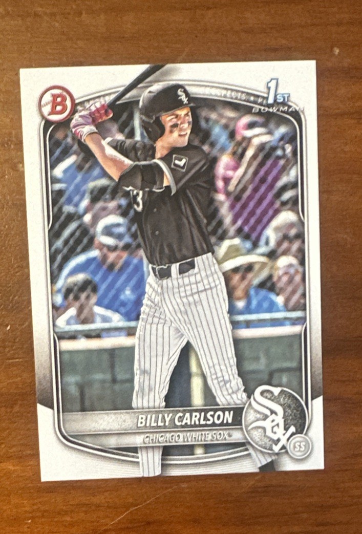 2025 Bowman Draft Paper #BD-10 Billy Carlson 1st Bowman Chicago White Sox