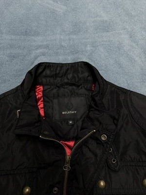 Vintage Belstaff Tour Master Trophy Racing Moto Jacket Black Nylon