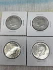 Kennedy Half Dollar Silver Coins 1966 1968 1968 D Almost UnCirculated Lot 50C X4
