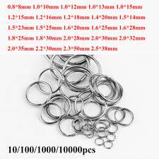 10/100/1000/10000pcs 304 Stainless Steel Split Rings Key Ring Keyrings Keychain