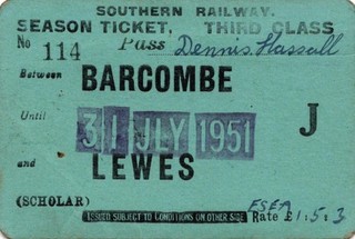 Southern Railway SEASON Ticket BARCOMBE 114