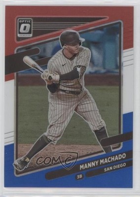 2021 Panini Donruss Optic Red White & Blue Prizm 182/199 Manny Machado #154 17o2