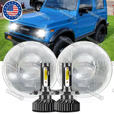 For Suzuki Samurai 1985-1995 7inch Round Led Headlights Hilo Beam Light 2x