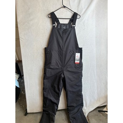 NWT Pulse Mens Waterproof Insulated Snow Bib Overalls Black Size M 23-121-ST