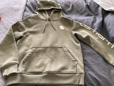 Carhartt Sage Green Pullover Hoodie Sweatshirt Women's Small 4-6 Relaxed Fit