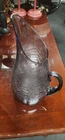 Mid Century Modern Blenko Crackle Glass Sheer Taupe 13” Pitcher