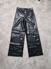 Pantalone Zara ecopelle gamba