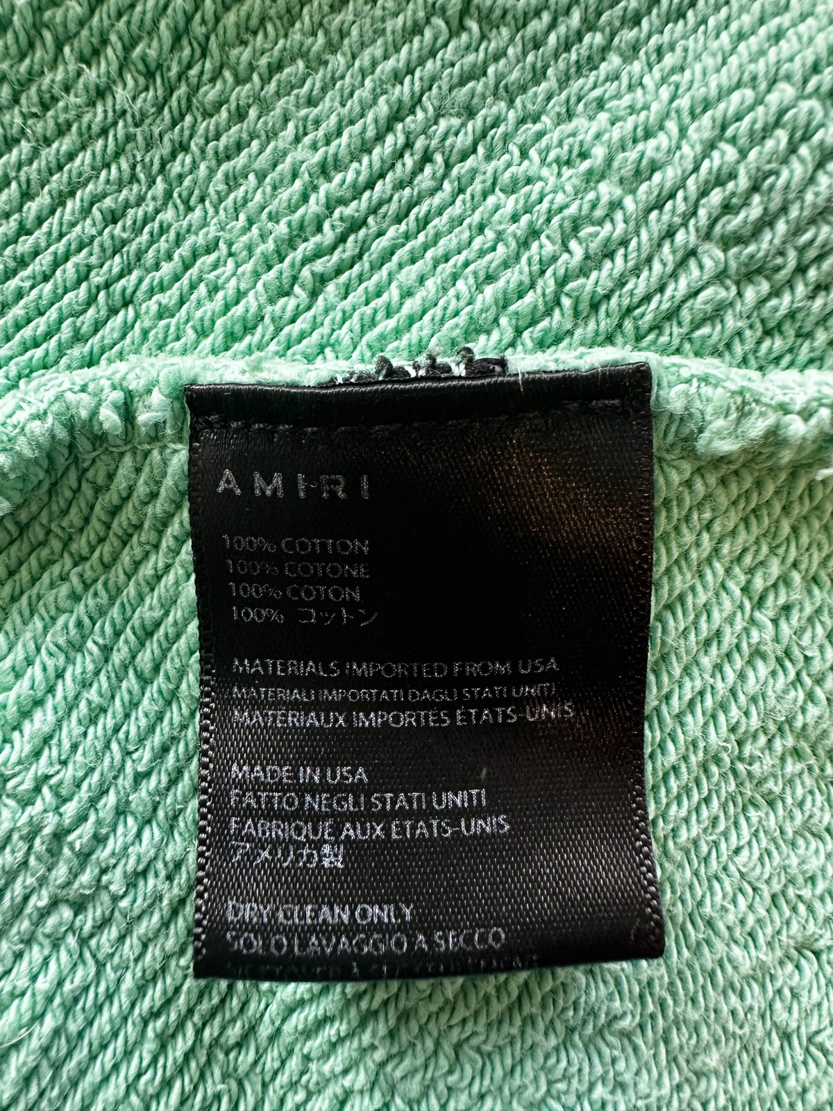 Amiri Green & Red Bandana Logo Hoodie image 5