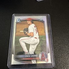 2025 Bowman Draft Chase Shores #BDC-142 Chrome Refractor 1st Prospect Angels