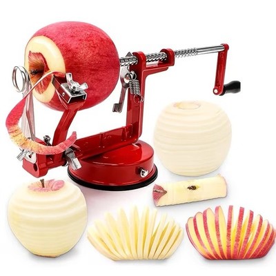5 in 1 Apple Peeler Corer Slicer Cast Iron Spiralizer Heavy Duty