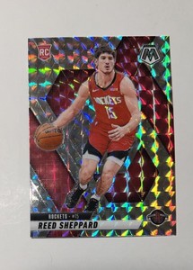 Reed Sheppard 2024-25 Panini Mosaic - Prizm Rookie RC Rockets #249