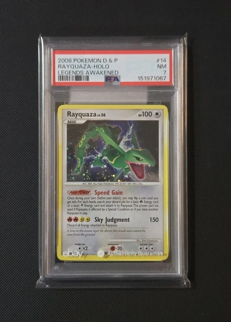 2008 Pokemon - Rayquaza 14/146 Legends Awakened - Holo Rare Vintage - NM PSA 7