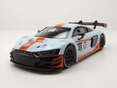 Audi RS8 Lms GT3 #28 Gulf Bleu Clair Orange Maquette de Voiture 1:24 MotorMax - Photo 1/4
