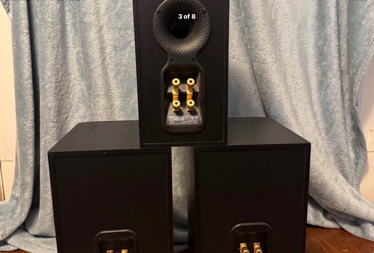 B&W Bowers & Wilkins DM602 S3 Black Ash 2-way Speakers - with LCR