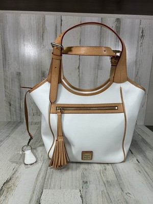 NEW Dooney & Bourke Maddie Saffiano Leather Shoulder Bag White