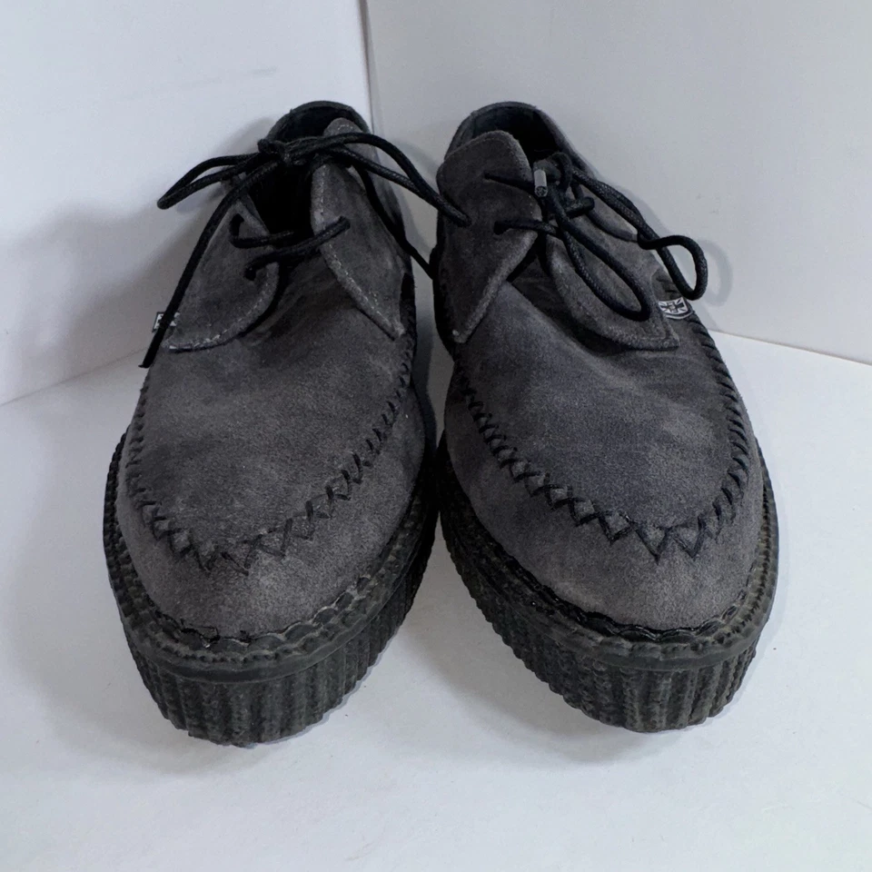 Zapatos TUK Gris Gamuza Creeper Con Cordones Talla US 7 EU 40 Foto 4 de 4