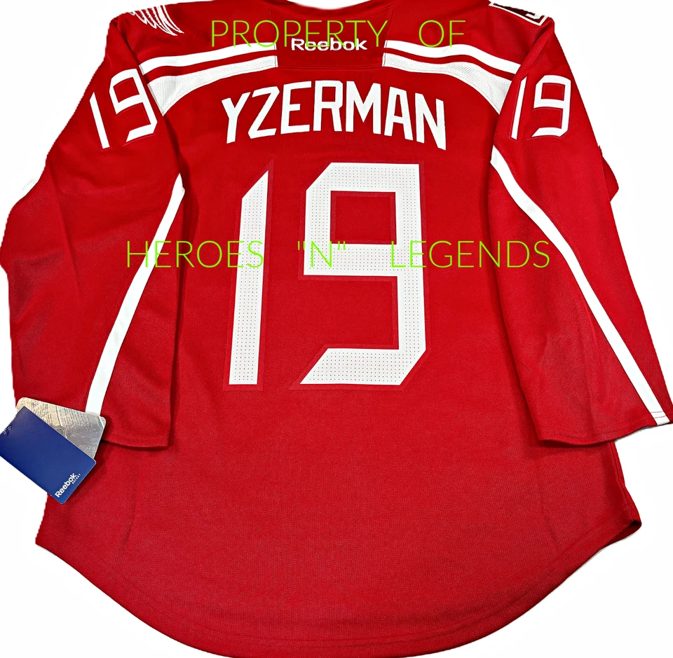 NUEVO CON ETIQUETAS-S * PARCHE COPA STANLEY 2002 STEVE YZERMAN DETROIT RED WINGS ++ CAMISETA REEBOK Foto 2 de 4