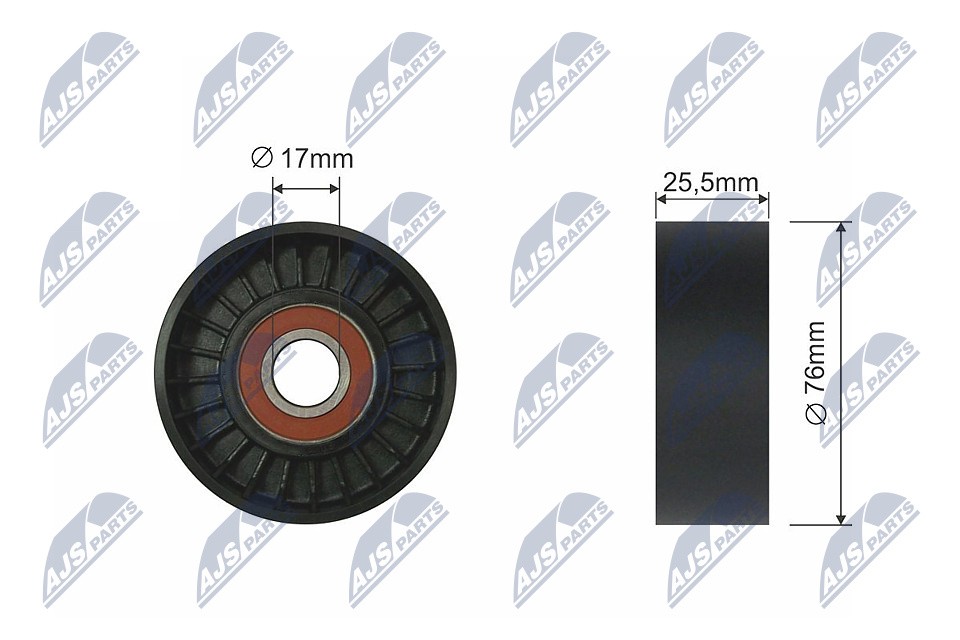 Fits NTY RNK-MS-013 MULTI-GROOVE BELT TENSIONER ROLLER   ⭐UK Stock⭐