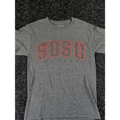 Champion SDSU Aztecs Mens Small Heather Gray Graphic T-Shirt NCAA Collegiate Tee