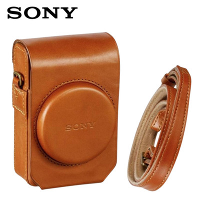 Sony LCS-RXG Genuine Leather Soft Carrying Case for RX100 Series Brown