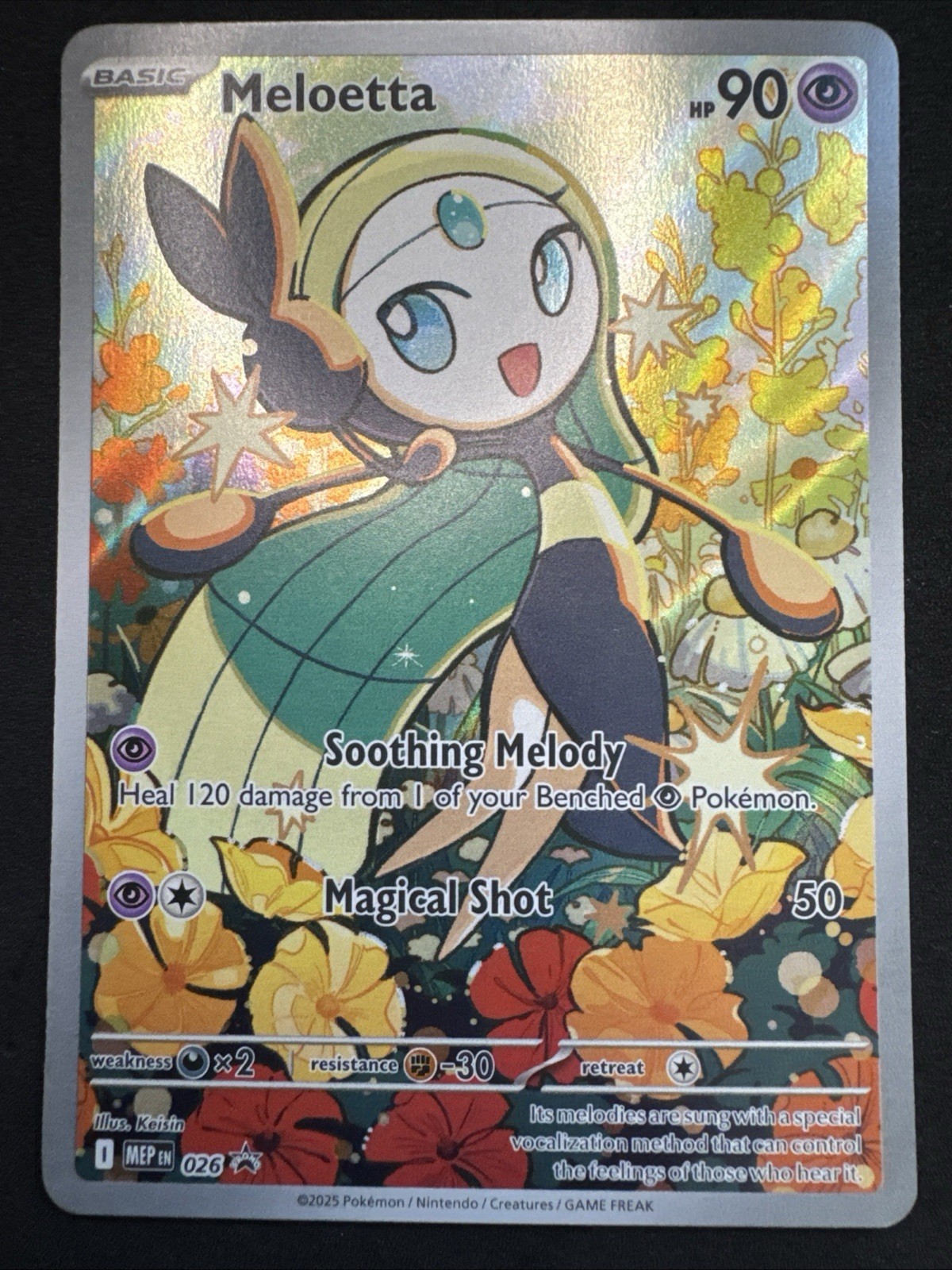 Pokemon TCG Meloetta 026 Illustration Rare ME: Mega Evolution Promo NM