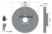 2X Bremsscheibe Pro+ Textar 92161005 FüR BMW X5 E70 F16 E71 F15 X6 F85 F86 E72