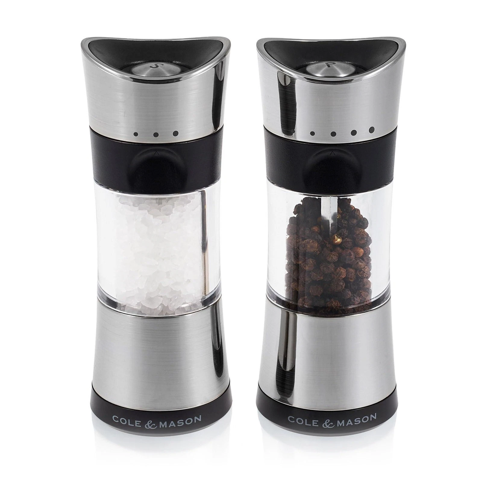 Cole & Mason Precision Horsham Inverta Salt and Pepper Mill Gift Set, Chrome, 15