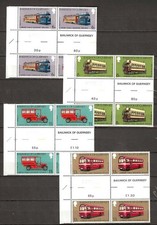 GUERNSEY - 1979 MNH PUBLIC TRANSPORT PLATE NUMBER BLOCKS - SCOTT 191-194 - H21