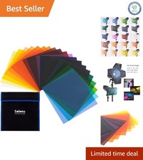 Professional 20pcs Color Gel Filter Kit - 10x10 Inches for Video Lighting
