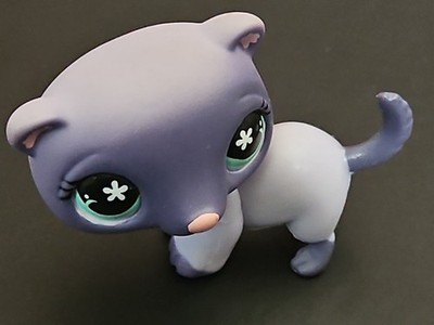 Littlest Pet Shop Ferret 482 LPS Authentic Purple White Ferret Blue Eyes 2006