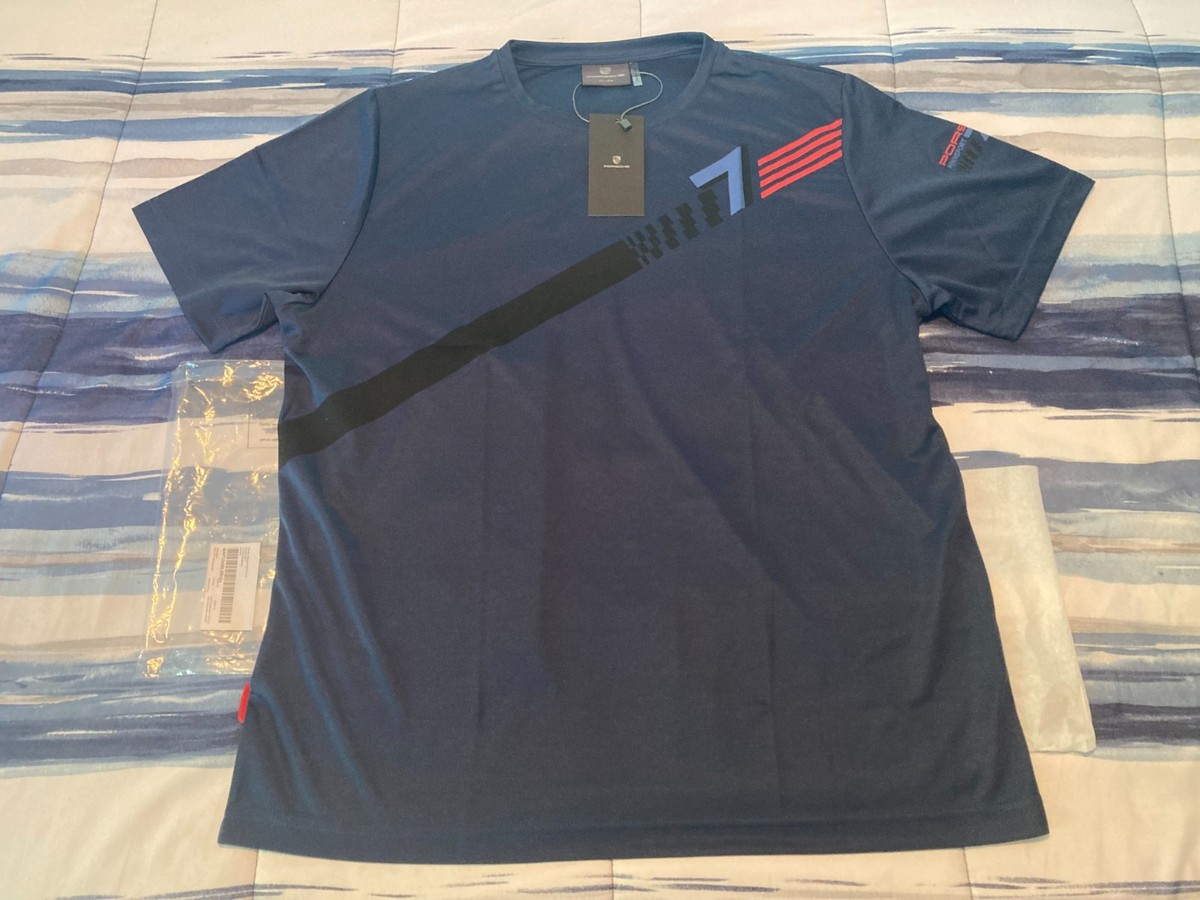 ST専用 PORSCHE DESIGN NIB RENNSPORT REUNION 7 DARK BLUE T-SHIRT EURO SIZE