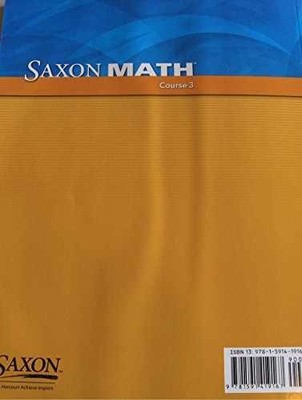 Saxon Math Course 3 - Paperback, by Hake Stephen - Acceptable w ...