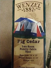 Vintage Wenzel 1887 Big Cedar Two-Room Family Cabin Tent - 14'x10' NEW in box!