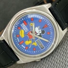 VINTAGE SEIKO AUTOMATIC 7019A JAPAN MENS MICKEY DIAL WATCH a2865-U
