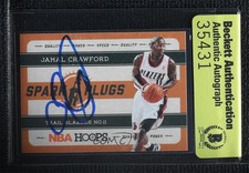 BAS 2012 NBA Hoops Spark Plugs Jamal Crawford #19 Beckett Auth Sticker Auto ur8