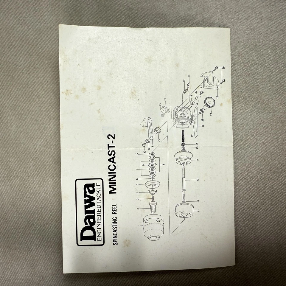 Carrete Spincast Daiwa Minicast-2 de colección 5' grafito ultraligero 4 piezas combo de varilla Foto 3 de 4