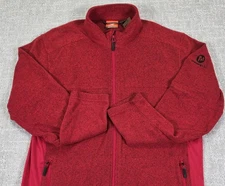 Merrell Select Regulate Red Black Fleece Full Zip Jacket Men's Size Large Fall 