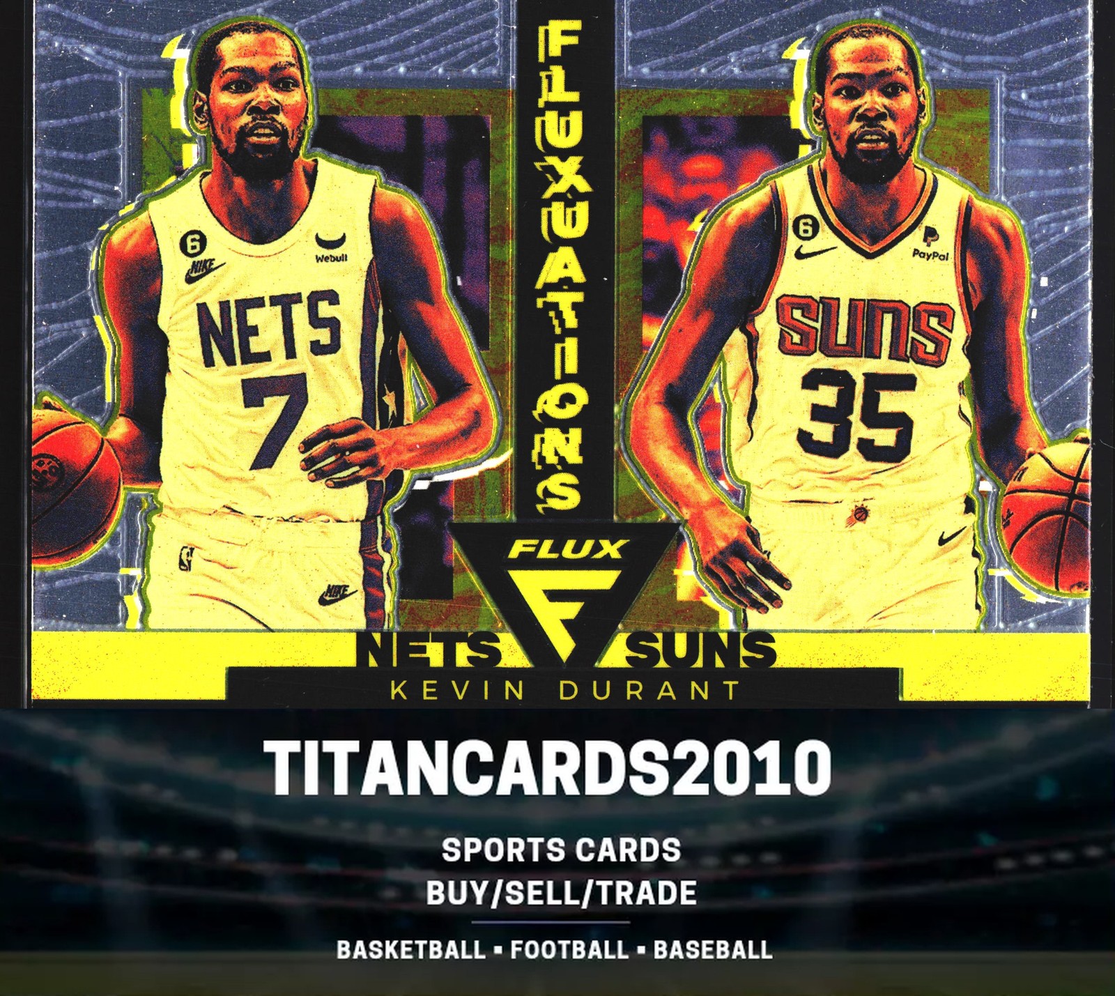 Kevin Durant 2022-23 Panini Flux Fluxuations Nets Suns #4