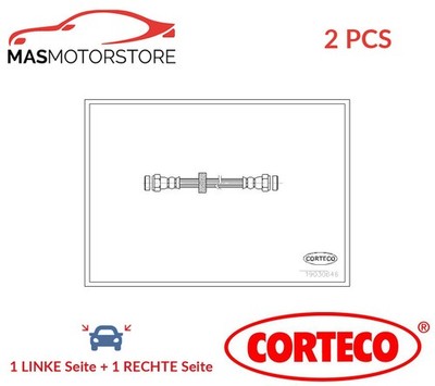 BREMSSCHLAUCH BREMSLEITUNG PAAR HINTEN CORTECO 19030646 2PCS P FÜR VW CADDY II