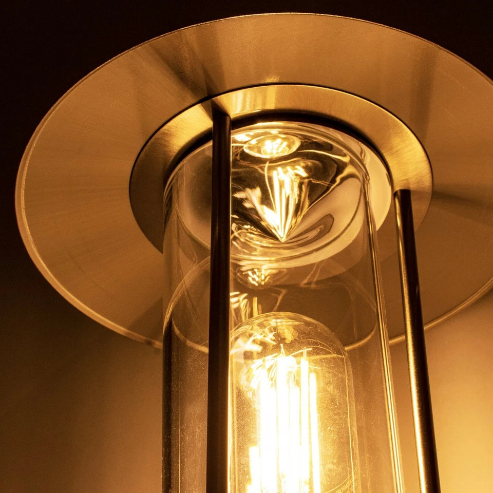 Außenleuchte E27 Bewegungsmelder Wand Lampe Gartenlampe Edelstahl Leuchte - Bild 4 von 4