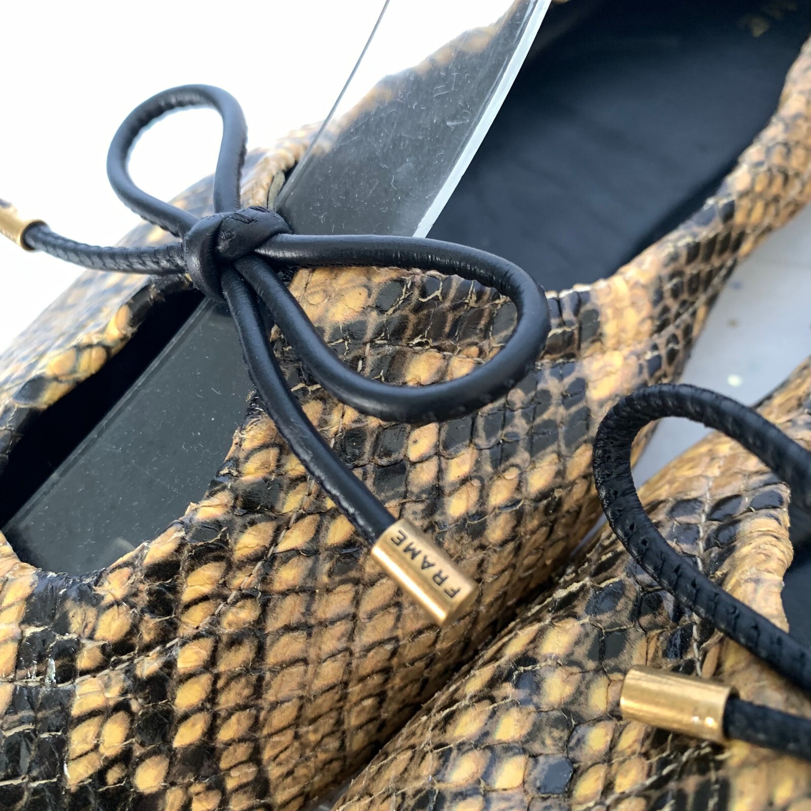 Frame Le Sunset Ballet Flats Python Multi Print B… - image 5