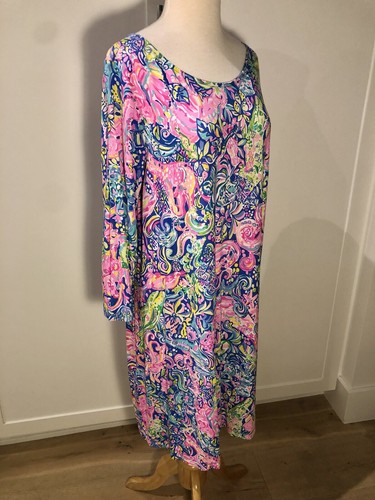 Lilly Pulitzer SeaLife Print Dress Women’s Size XL - Picture 2 of 11