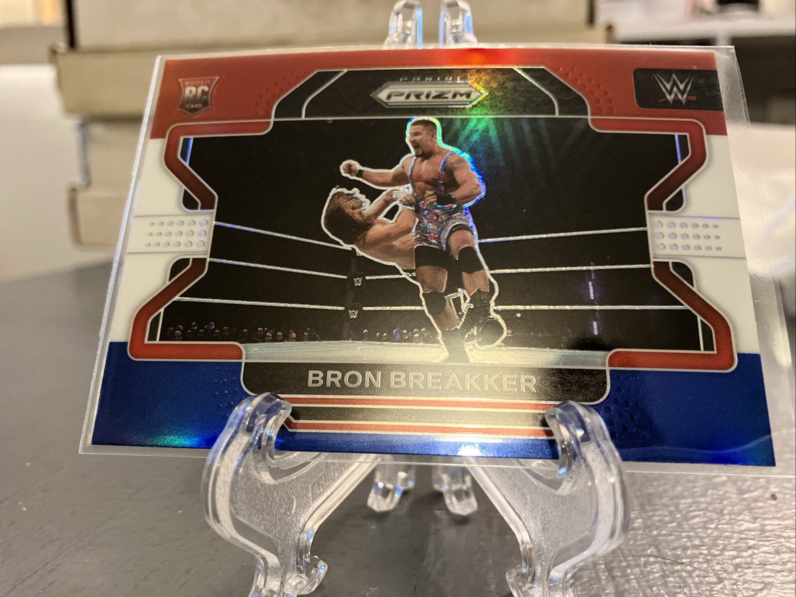 2022 Panini Prizm WWE Bron Breakker Red White Blue Prizm RC #39 NXT