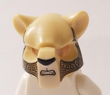 LEGO Minifigura Máscara León LEONA FELINA Guerrero Mandíbula Dorada Armadura Gato Disfraz