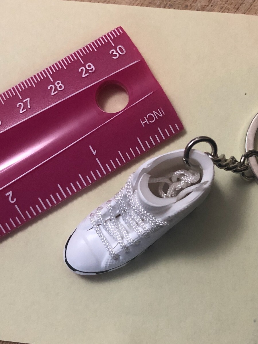 New Mini 3D Chuck Taylor -Maiden sneaker shoe keychain white