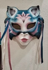 ABOUT FACE CATALINA Clay Ceramic Art Fantasy Mardi Gras Decorative Mask VINTAGE