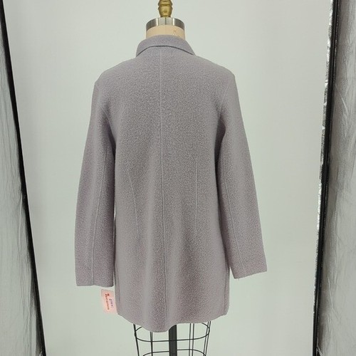 01401 Petite Sophisticate 100% Wool Boucle Sweater Jacket Light Purple Size LP - Picture 2 of 10