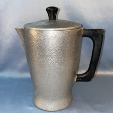 Vintage HAMMER CRAFT CLUB ALUMINUM COFFEE POT W/ LID 1950's
