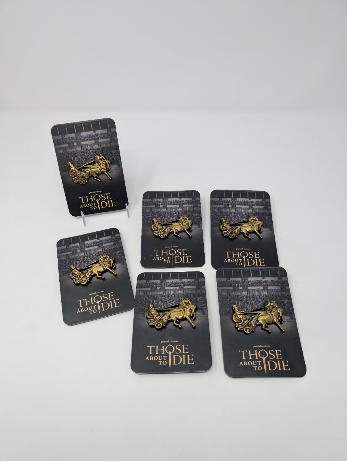 SDCC 2024 Exclusive Peacock Offsite Those About To Die Chariot Race Set Of6 Pins